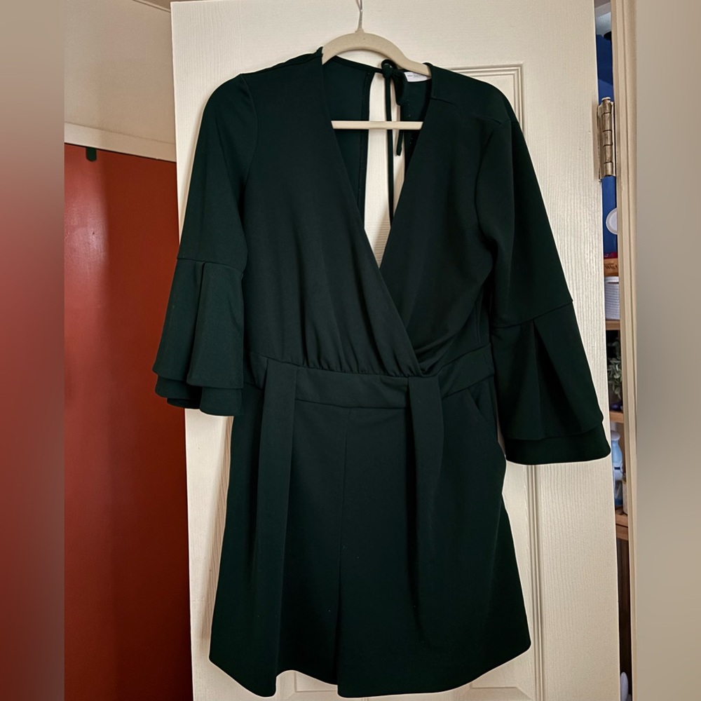 Elegant Dark Green Romper